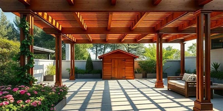 Mejora tus espacios exteriores con las cubiertas y estructuras de madera para jardín